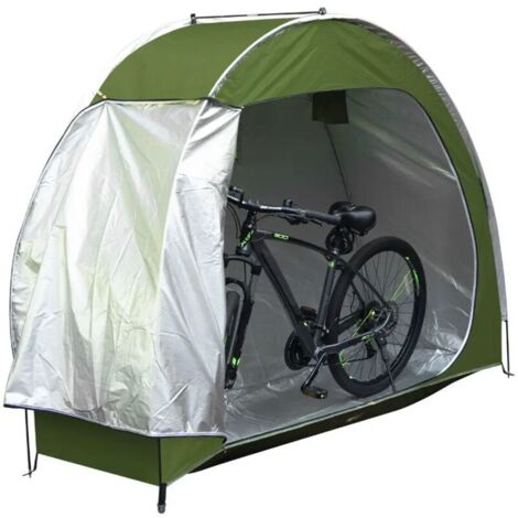 Telo copribici - Tenda per bicicletta - Riparo per bicicletta - Riparo per bicicletta portatile e leggero - Tessuto Oxford 210D impermeabile (verde militare)