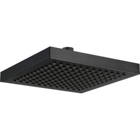 Soffione doccia monofunzione da 2,5 GPM, 8 pollici di larghezza - Nero opaco (1/4)