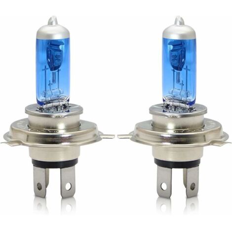Fari alogeni H4 P43t 60/55W 5000k bianco caldo abbaglianti/anabbaglianti 12V lampadina per auto e moto, 2 pezzi