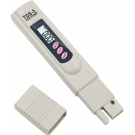 Misuratore di acqua potabile portatile digitale LCD TDS-3, penna tester per la qualità dell'acqua con misurazione della temperatura e PPM, tester per la purezza dell'acqua 0-9990 PPM, adatto per acqua (1/4)