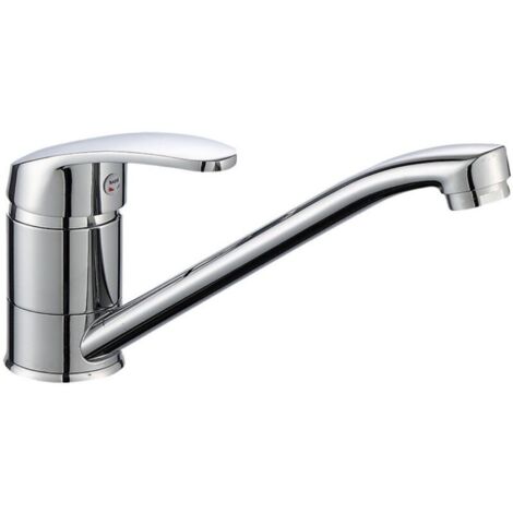 Miscelatore per lavello da cucina – Rubinetto per caravan a bassa pressione con bocca girevole a 360°, leva singola, design monoblocco per cucina, bar e servizi – Solo rubinetto per acqua fredda (1/4)