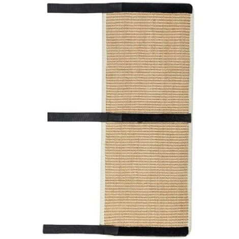 Tappetino tiragraffi in sisal per gatti - Beige - Con velcro - Per mobili - Protegge le gambe di sedie e scrivanie (1/4)