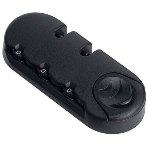 Lucchetto con combinazione a 3 cifre nero da 1 pezzo per valigia da viaggio, lucchetto a codice fisso, antifurto, accessori per borse (1/4)