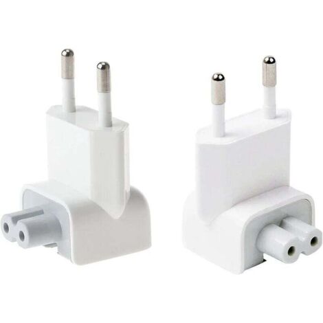 Adattatore CA, convertitore per caricabatterie da viaggio, connettore di ricambio per iPod, iPhone, iPad, tablet Macbook (2 spine EU) (1/4)