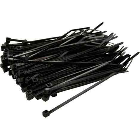 Fascette nere resistenti (confezione da 250) - Resistenza alla trazione: 22,7 kg (50 libbre), fascette in nylon per uso interno ed esterno, recinzione in edera artificiale, schermo per la privacy (1/4)