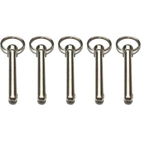 10 perni a sgancio rapido da 8 mm, perno di bloccaggio con molla e sfera, accessori di bloccaggio, ferramenta nautica, perno per tendalino, diametro 8 mm, lunghezza totale 7
