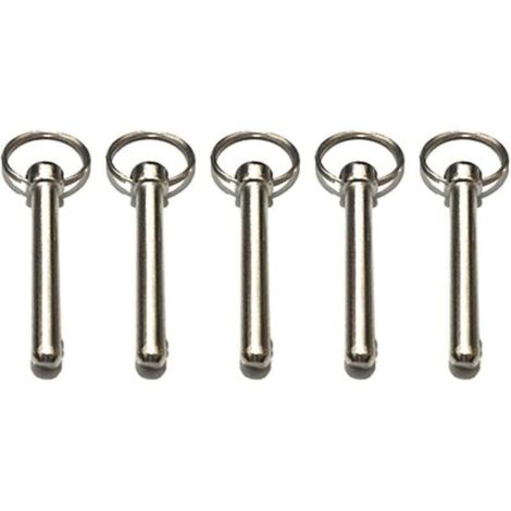 Perni a sgancio rapido, perno di bloccaggio da 8 mm con estremità a sfera a molla, accessori di bloccaggio, ferramenta nautica, perno per tendalino, diametro 8 mm, lunghezza totale 72 mm