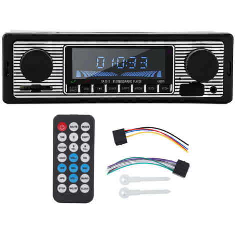 Autoradio Bluetooth automatica, lettore musicale MP3 stereo classico, con USB, SD, Aux, FM, unità principale InDash (12V)