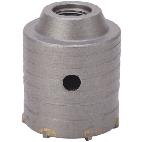 Sega a tazza in metallo duro da 60 mm, punta cava per tubi, alesatore per muri, pietra, cemento, mattoni (1/4)