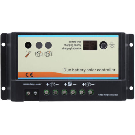 Regolatore di carica solare in plastica, doppia batteria, ricaricabile, per camper, connettore RJ45 a 8 pin EPIPDB-COM 12/24 V CC (DB-20 A)