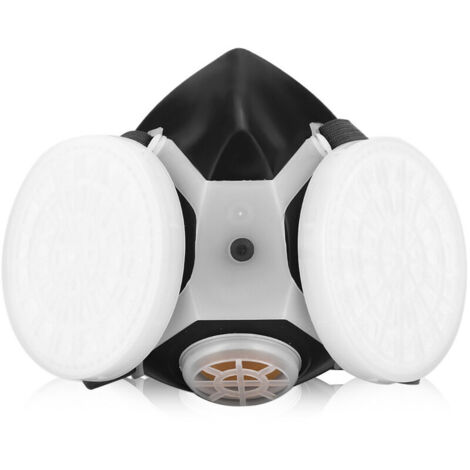 Maschera di protezione respiratoria antipolvere con doppio filtro per taglio e altri lavori (1/4)