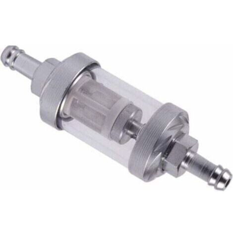 Filtro universale in vetro cromato per motori a benzina e diesel, 8 mm, argento- (1/4)