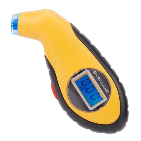 Manometro digitale elettronico per pneumatici con impugnatura antiscivolo per una guida sicura. (1/4)