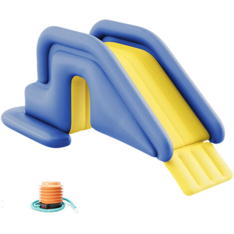 Scivolo acquatico gonfiabile compatto, parete da arrampicata gonfiabile, parco divertimenti estivo all'aperto con scivoli per bambini (1/4)
