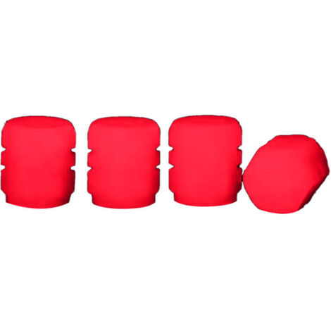 Tappo valvola pneumatico fluorescente luminoso, copri valvola pneumatico fosforescente per auto, bicicletta, moto, rosso (1/4)