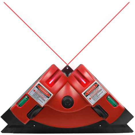Livella laser ad angolo retto, alloggiamento in plastica integrato, linea orizzontale/verticale a infrarossi per piastrelle, rossa