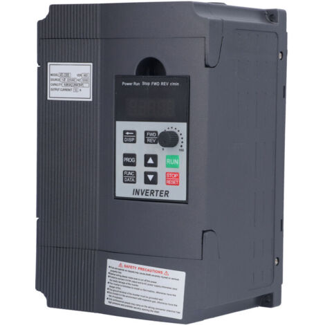 Convertitore di frequenza VFD AT1-2200S da 2,2 kW, ingresso CC 220 V, uscita trifase 0-380 V, regolatore di velocità VFD universale, per motori, macchine CNC, ventilatori