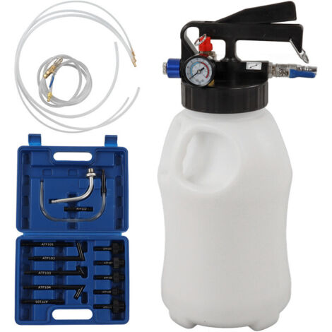 Evaporatore pneumatico per ricarica ATF da 6 litri, dispenser per olio del cambio con 13 adattatori per fluido della trasmissione automatica (1/4)