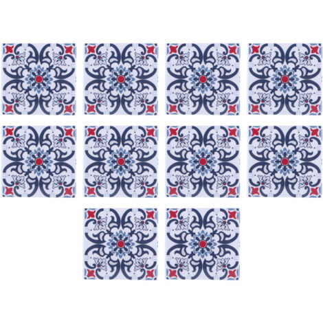 10 adesivi decorativi in ceramica impermeabili per piastrelle di casa, cucina e bagno, 10x10 cm (1/4)