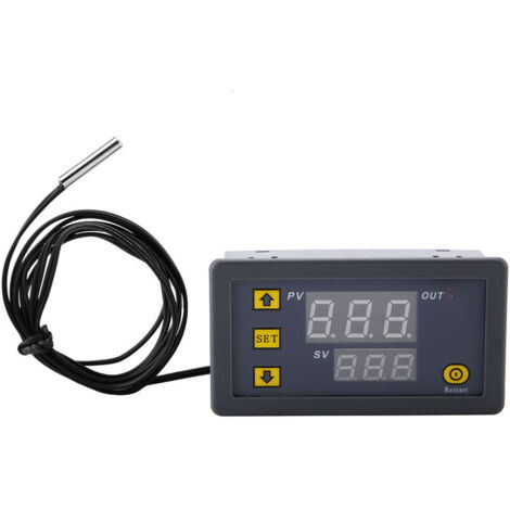 W3230 Termostato digitale a LED con interruttore e indicatore sensore (24 V CC)