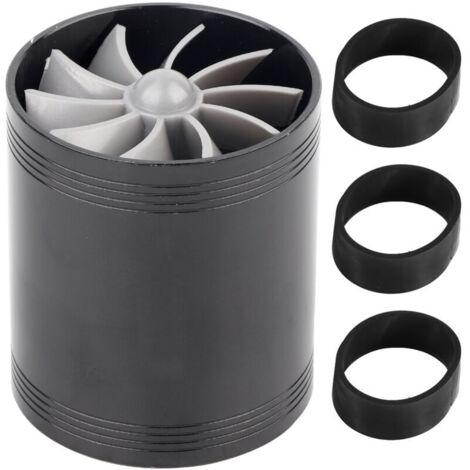 Turbocompressore Twin Fan Turbonator per auto, risparmio carburante, nero (1/4)