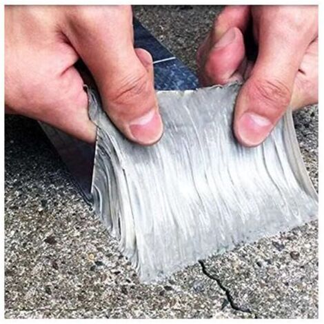 Nastro in gomma butilica di alluminio super impermeabile, per perdite dal tetto, crepe superficiali, rotture di tubi (1,5 mm x 50 mm x 5 m)