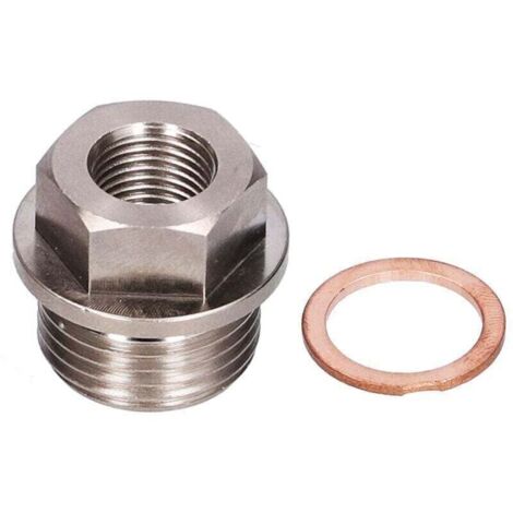 Adattatore per sensore di temperatura dell'acqua di scarico con filettatura da M18x1.5 a 1/8NPT, completo di guarnizione,