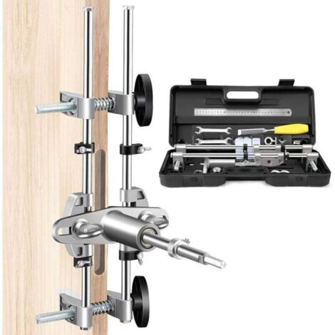 Kit per la realizzazione di mortase per serrature, kit di manutenzione per dime per serrature, sega a tazza per legno, apriforo con frese in acciaio al tungsteno da 18 mm, 22 mm e 25 mm