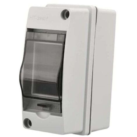 Contenitore elettrico impermeabile IP65 per esterni, 2 moduli, superficie in plastica ABS, scatola di derivazione modulare per esterni, quadro elettrico, scatola di giunzione modulare (2 moduli) (1/4)