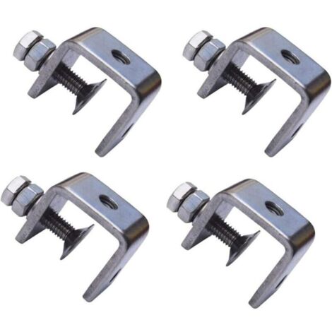 Set di 4 morsetti a C in acciaio inox 304 per lavorazione del legno, resistenti e con ampia apertura delle ganasce. (1/4)