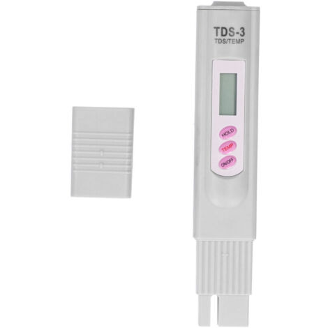Misuratore TDS-3 dell'acqua potabile LCD Numerico Tester portatile Misuratore di qualità dell'acqua Stilo di temperatura e PPM Tester di purezza dell'acqua 0-9990 PPM Acqua potabile Cultura idroponica (1/4)