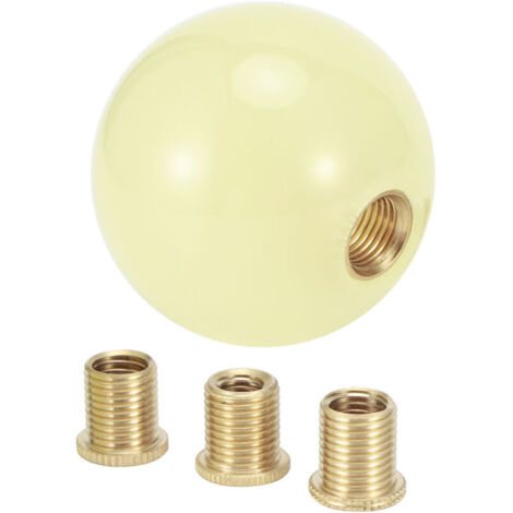 Pomello del cambio fluorescente M12x1.25 con impugnatura in acrilico e adattatori M8/M10x1.25 e M10x1.5 (1/4)