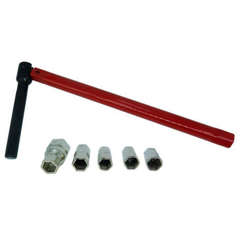 Attrezzo per installazione rubinetto 8-12 mm, chiave per rubinetto, chiave per rubinetto del lavandino, rossa (1/4)
