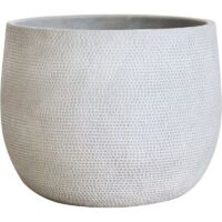 Grande fioriera in ceramica 25 cm - grigio sporco - XL Fioriera da interno ed esterno