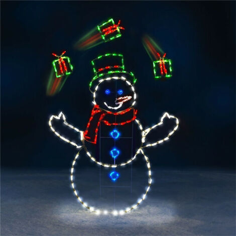 LED-Weihnachtsschneemannlichter, Außendekorationen, Außenfiguren, Gartendekorationen (1/5)