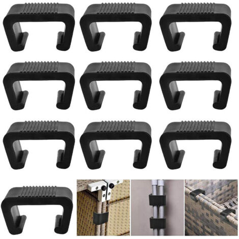 10 Stück Rattan-Möbelclips – 5,25 cm, Gartenmöbelclips, Sofaclips für Terrasse und Garten, Stuhlbefestigungen aus Rattan, Verbindungselemente für Sofas (1/4)