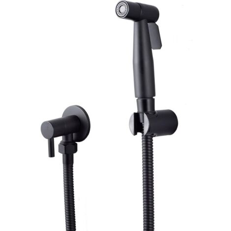 Edelstahl-Bidet-Handbrause, Bidet-Handbrause-Set, Wasserhahn-Handbrause (schwarz) (1/5)