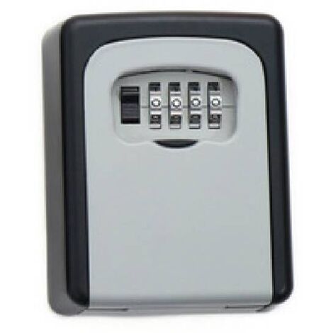 Sicherheitsschlüsseltresor, Wandschlüsseltresor, Schlüsseltresor mit 4-stelligem Zahlencode. Hohe Sicherheit, wasserdicht und rostfrei, geeignet für den Innen- und Außenbereich, Homeoffice, Garage, um (1/4)
