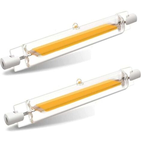 2er-Pack R7S 78 mm 10-W-LED-Lampen, entspricht einer 100-W-Halogenlampe, R7S-LED-Röhre, neutralweißes Licht (4500 K), 1000 lm mit breitem 360°-Abstrahlwinkel, dimmbar, flimmerfrei (1/4)