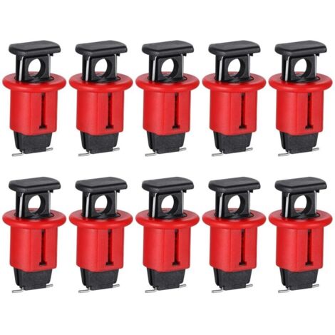 Packung mit 10 Miniatur-Leistungsschaltern zur elektrischen Trennung, rot, Miniatur-Leistungsschalter (1/4)