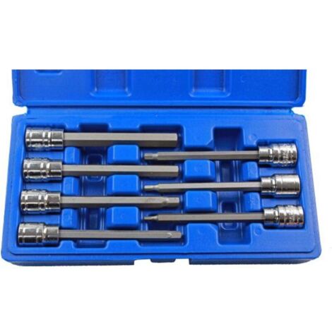 US Pro B1123 7-teiliger Innensechskant-Steckschlüsselsatz für Innensechskantschlüssel 3-10 mm (1/2)