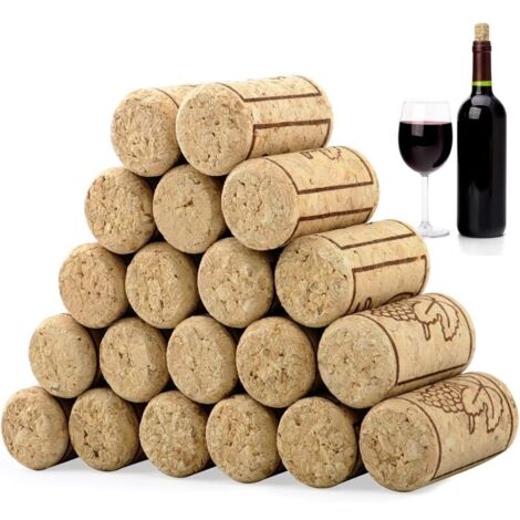 Set mit 20 Naturkorken für Wein- und Bierflaschen – Korken aus Weichholz für Glasflaschen (1/4)