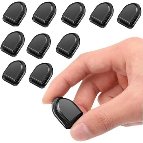 Set mit 10 multifunktionalen, selbstklebenden Autohaken, Stauraum für Schlüssel, USB-Kabel, Kopfhörer, Kabelhalter, Fahrzeugdekoration (schwarz)