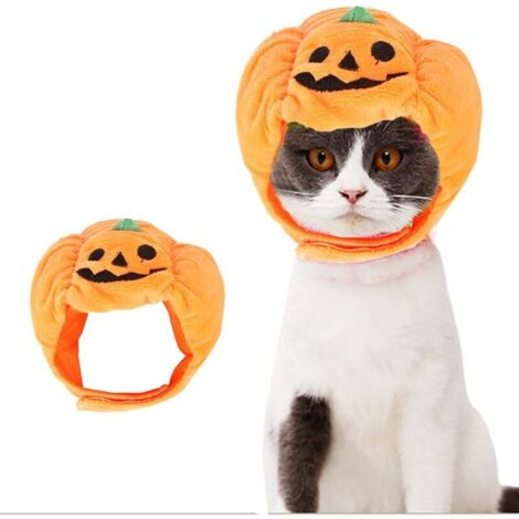 Halloween-Hut für Hunde und Kätzchen, Kürbishut, Welpenkostüm für Partys und Cosplay, Kürbiskostüm für Katzen, niedlicher Haustier-Kopfschmuck, Party-Kopfbedeckung