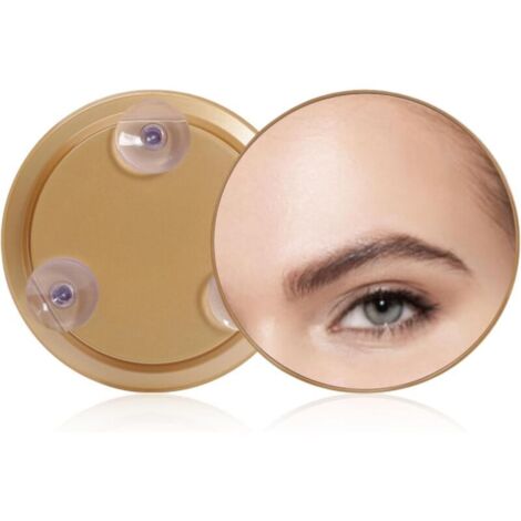 Kosmetikspiegel mit Saugnapf – Runder Vergrößerungsspiegel – Tragbarer Badezimmerspiegel – Für präzises Make-up und Hautpflege aus nächster Nähe – Gold, 150 mm, 20-fache Vergrößerung (konvex) (1/4)