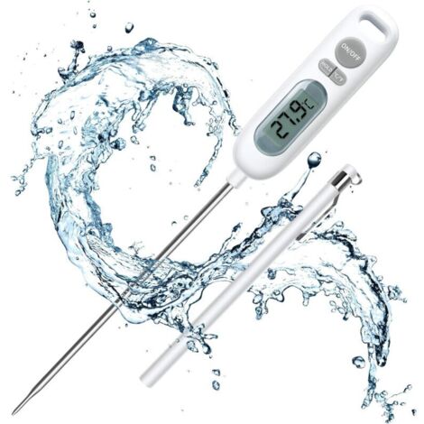 Stück Kochthermometer, 141 mm lange Kochsonde, digitales Küchenthermometer für Grillgut, Gebäck, Fleisch, Zucker und Flüssigkeiten (1/4)