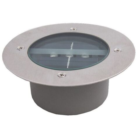Solar-Gartenleuchten für den Außenbereich, 4er-Pack mit 3 LED-Spots, IP65 wasserdicht, dekorative Rasenbeleuchtung für Wege, Terrassen, Gärten und Einfahrten (rund, kaltweiß) (1/4)