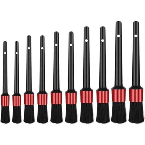 10-teiliges Detailbürsten-Set, Autopflegebürsten, Reinigungsbürsten für Autos und Motorräder, Autowaschbürsten zur Reinigung von Fahrzeuginnen- und -außenbereich (1/4)