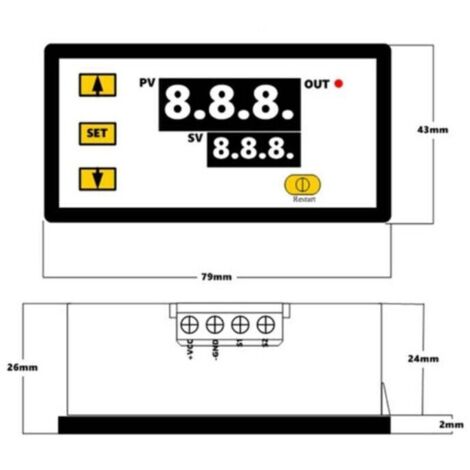 W3230 Digitaler Temperaturregler – 110–220V AC, LED-Display, NTC 10K, -50°C Bis 120°C, Heiz/Kühl – 2 Stück