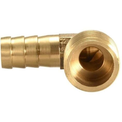 M METERXITY 1 Pack Messing Rohr Widerhaken Verschraubungen - 90° Winkel 19mm Messing Leitung Anschluss mit Rohr Klammern Anwendung für Water(G3/4 Außengewinde